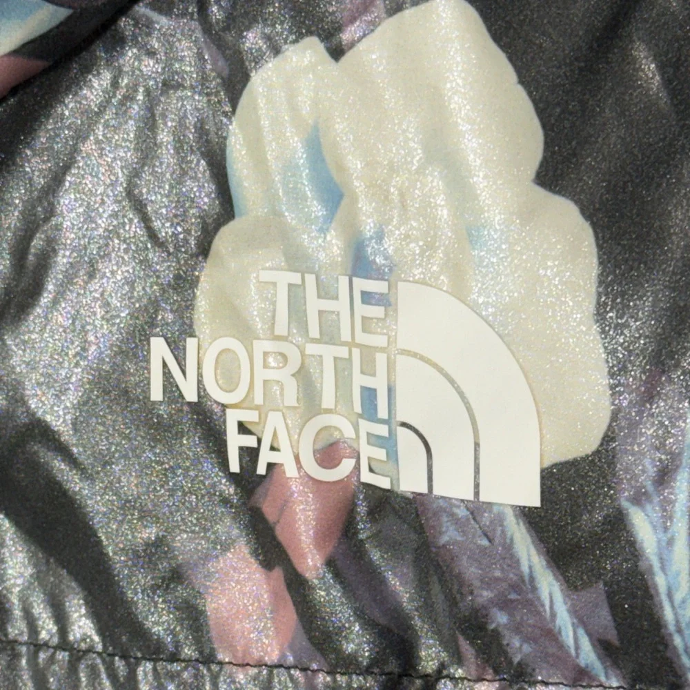 The North Face Girl Down Floral Puff Jacket with Hood